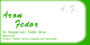 aron fedor business card
